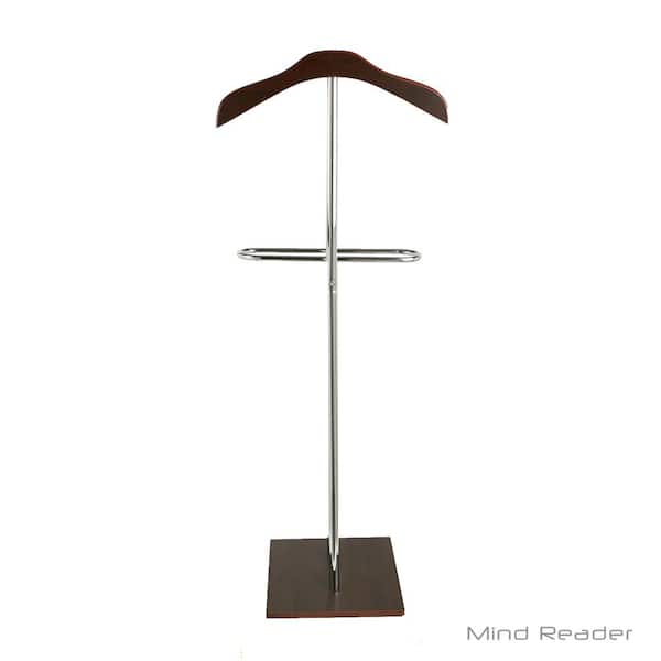 Mind Reader Silver Steel Clothes Rack 17.72 in. W x 46.26 in. H
