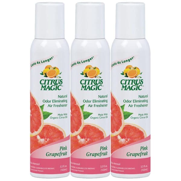 Citrus Magic 3 oz. Tropical Grapefruit All Natural Odor Eliminating Air Freshener Spray (3-Pack)