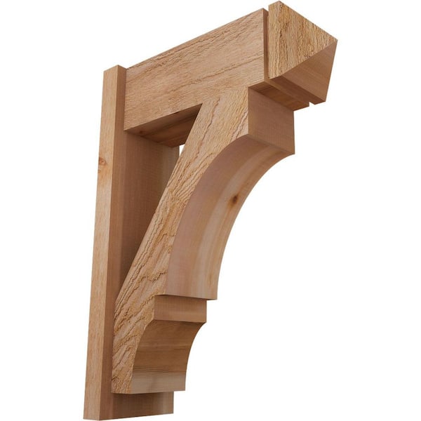 Ekena Millwork 8 in. x 30 in. x 22 in. Balboa Arts and Crafts Rough Sawn Western Red Cedar Outlooker
