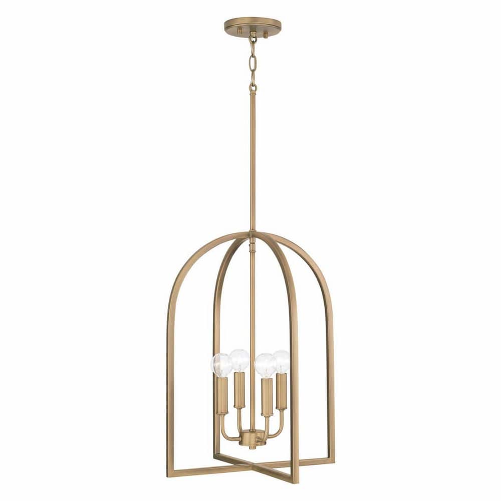 Lawson Contemporary Aged Brass 4-Light Foyer Pendant