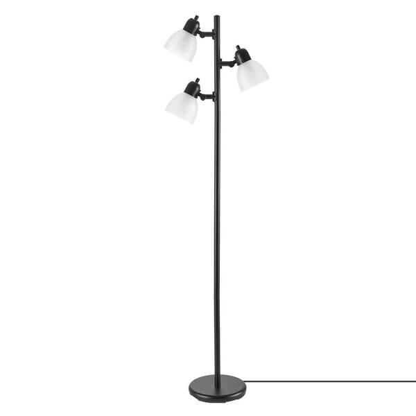 3 Light Matte Black Floor Lamp, Replacement Globes For Floor Lamps