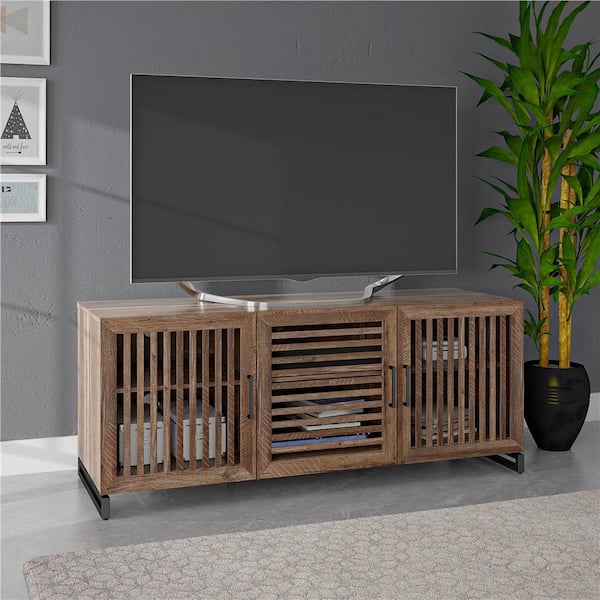 Weathered driftwood deals tv stand