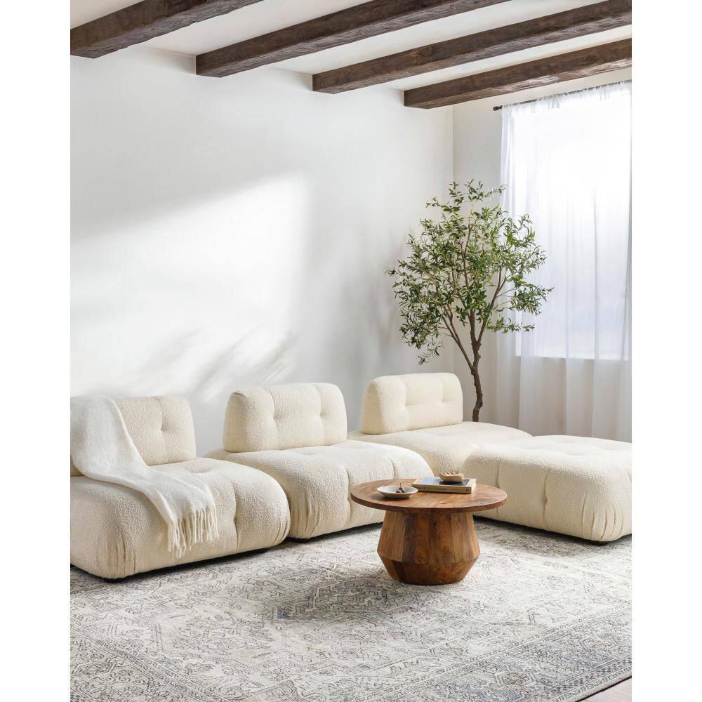 Elysian Gray Medium Pile Rectangular Rug, 3'11" x 5'7"