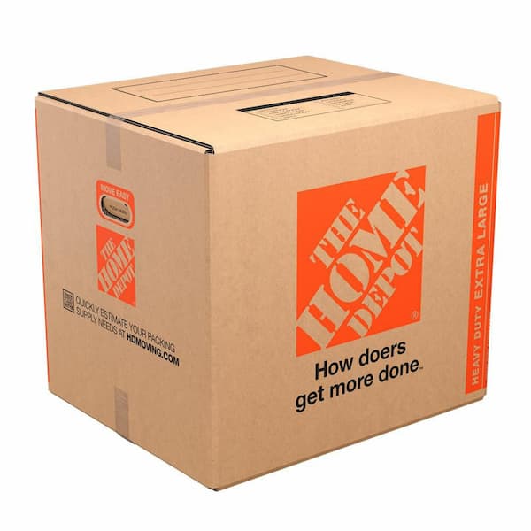 The Home Depot 24 in. L x 20 in. W x 21 in. D Heavy-Duty Extra-Large Moving Shipping and Packing Box with Handles (40-Pack)