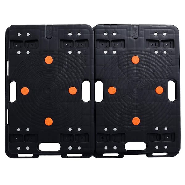 2-Pieces 330 lb. Moving Hand Trucks with 4-Wheels Platform Trucks and Dollies for Couch Boxes Heavy Items