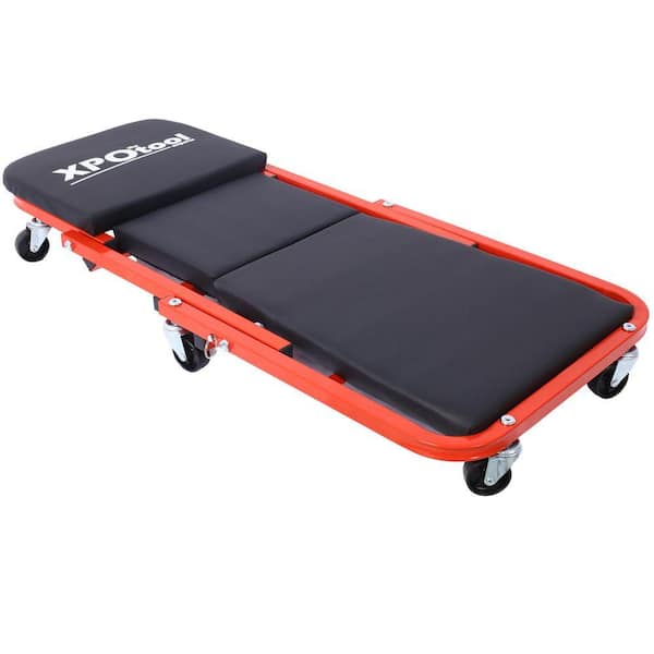 Damodpoy 300 lb. Capacity Red Steel Garage Mechanics Chair with