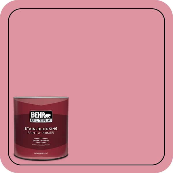BEHR ULTRA 1 qt. #120C-3 Rose Marquis Extra Durable Flat Interior Paint & Primer