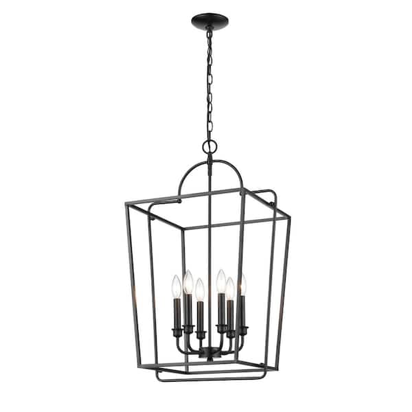 Millennium Lighting 18 in. 6-Light Matte Black Pendant