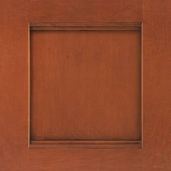 American Woodmark 14-9/16x14-1/2 in. Cabinet Door Sample in Del Ray Maple Auburn Glaze