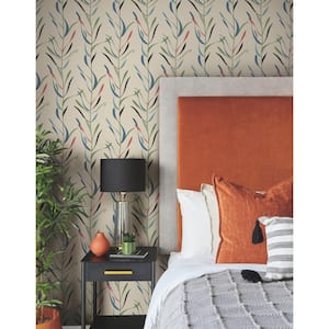 Chloe Vine Savanna Multi-Colored Matte Pre-pasted Paper Wallpaper 60.75 sq. ft