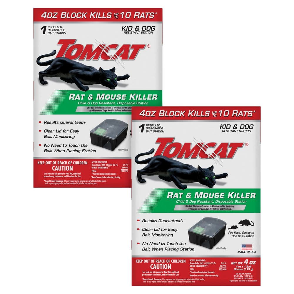 Rat and Mouse Killer Child and Dog Resistant, Disposable Station, 2 Packages each with 1 Ready-To-Use Bait Station price history on PriceWatchPro