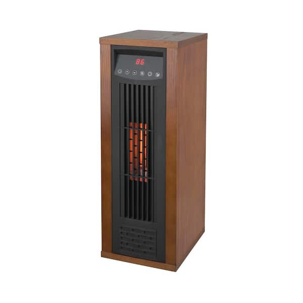1500-Watt 24.02 in. Electric Brown 6 Compact Quartz Tube Heating Space Infrared Heater with Remote Control