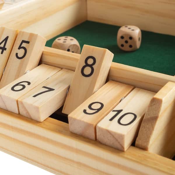  Shut The Box Game, 4-Player Wooden dice Game That's Perfect for  Parties and Gatherings. It enhances Math and Decision-Making Skills While  Providing Endless Entertainment. : Toys & Games
