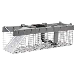 Small 1-Door Humane Catch-and-Release Live Animal Cage Trap for Squirrel, Weasel, Chipmunk