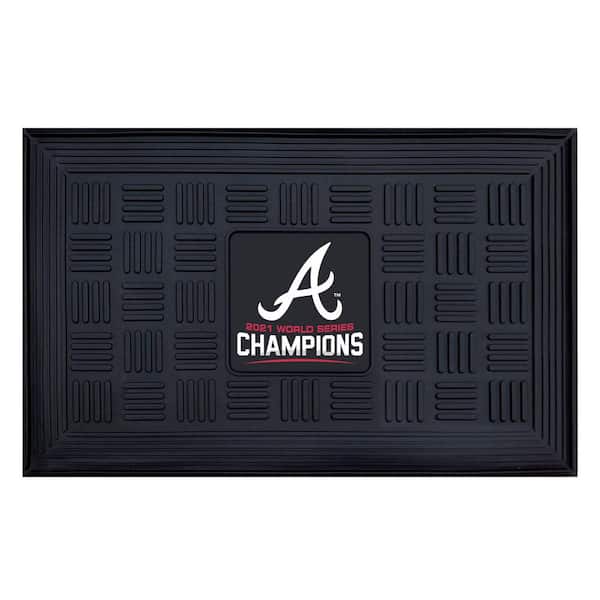 FANMATS MLB Atlanta Braves World Series 2021 Champions 19.5 in. x 31.25 in. Door Mat