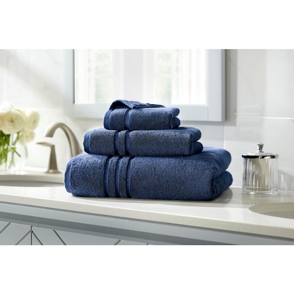 Home Decorators Collection Turkish Cotton Ultra Soft Navy Blue 18-Piece Bath Sheet Towel Set