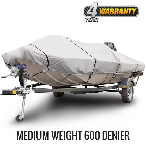 Budge Sportsman 1200 Denier 18 ft. to 20 ft. Beam Width 106 in. Gray Center  Console Flat Front/Skiff/Deck Boat Cover BTCCD-5 B-641-X5 - The Home Depot