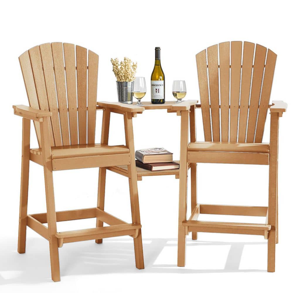 Wood HDPE Tall Adirondack Chair Set with Removable Double Trays (Set of 2) price history on PriceWatchPro