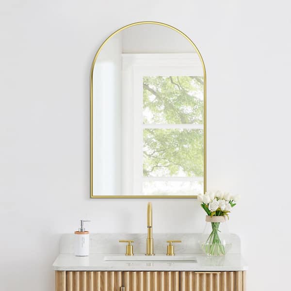 Altair Benoni 24 in. W x 36 in. H Arched Aluminum Framed Wall