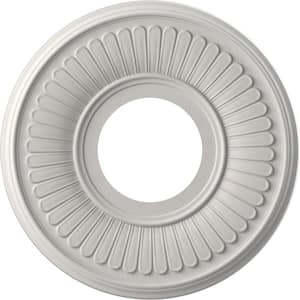 10 in. O.D. x 3-1/2 in. I.D. x 3/4 in. P Berkshire Thermoformed PVC Ceiling Medallion in UltraCover Satin Blossom White