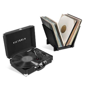 Victrola Bluetooth Record Player Stand with 3-Speed Turntable VTA 