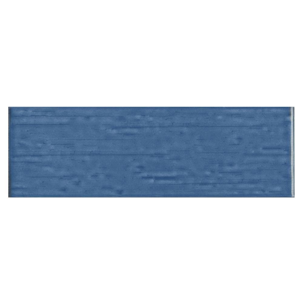 Hearth Blue Polished Porcelain Subway Wall Tile 3" x 9"