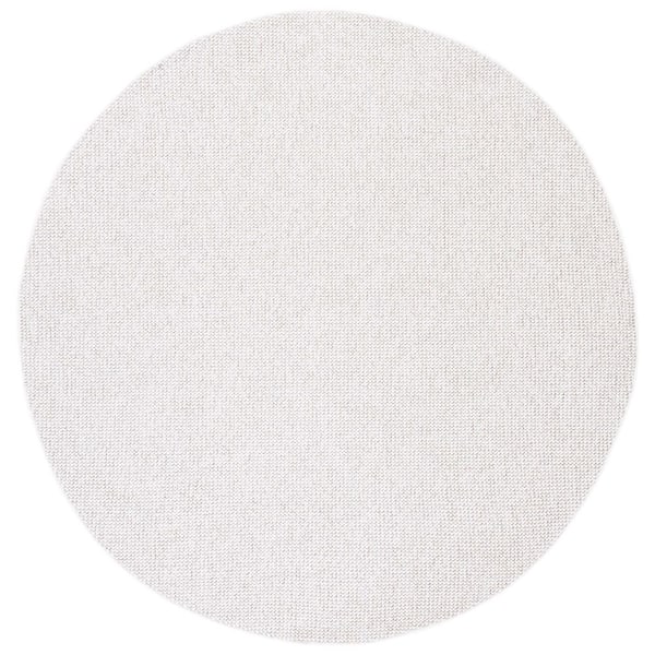 Lotus 7 ft. x 7 ft. White Solid Marle Round Area Rug