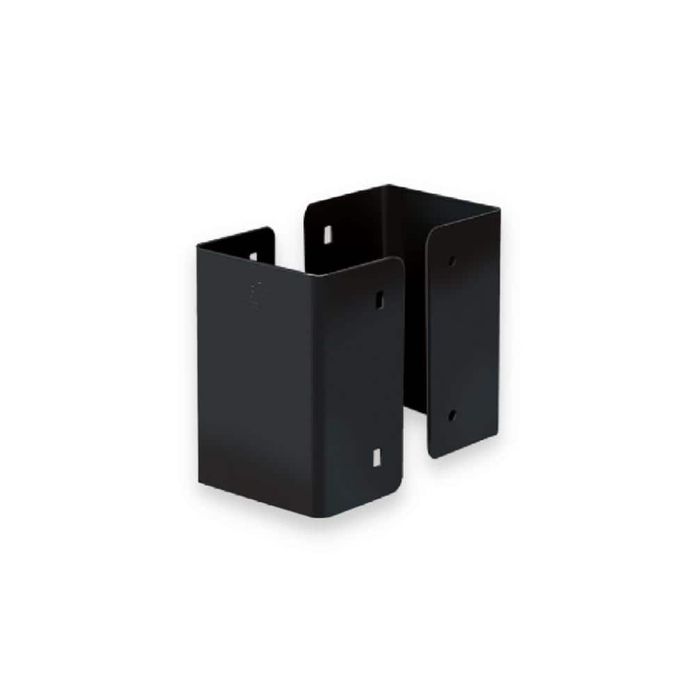 Fence Armor 2 in. L x 2 in. W x 3 in. H Black Ornamental Fence Post ...