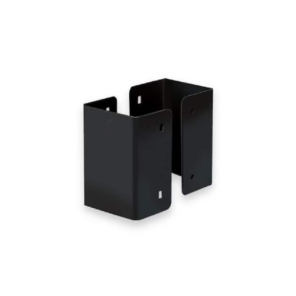 2 in. L x 2 in. W x 3 in. H Black Ornamental Fence Post Guard