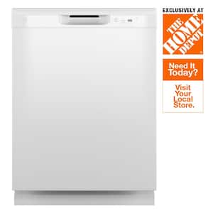 24 in. White Front Control Built-In Tall Tub Dishwasher with 60dBA, ENERGY STAR