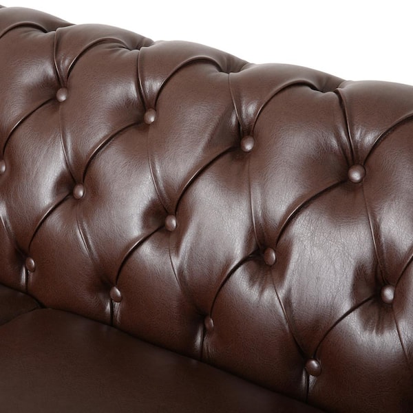 Richloom Elegance Saddle Brown Faux Leather Upholstery Fabric