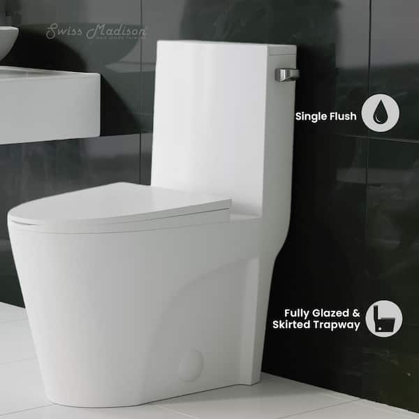 Swiss Madison St. Tropez 1-piece 1.28 GPF Single Flush Elongated