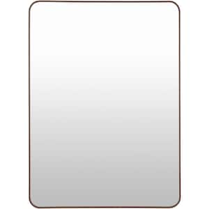 Aranya Modern Accent Mirror, Dark Brown, 41 in. H x 30 in. W x 1 in. D