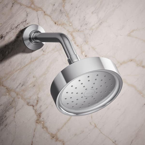 Purist 1-Spray Pattern 1.5 Gpm 5.5 In. Wall Mount Fixed Shower Head In Polished Chrome