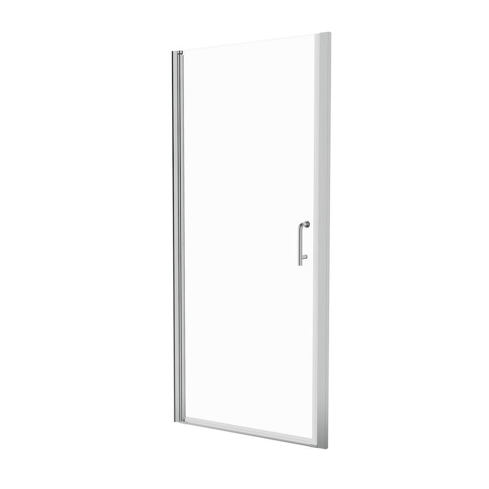32 to 33-3/8 in. W. x 72 in. H Pivot Semi-Frameless Shower Door in Chrome Finish with SGCC Certified Clear Glass price history on PriceWatchPro