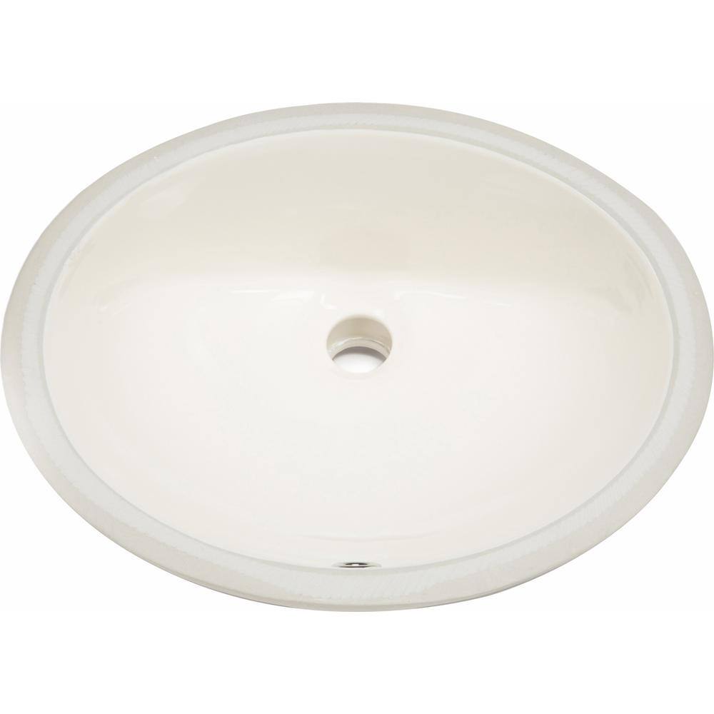 16GaugeSinks 19.5 in. Undermount Bathroom Sink in Biscuit 16GS539
