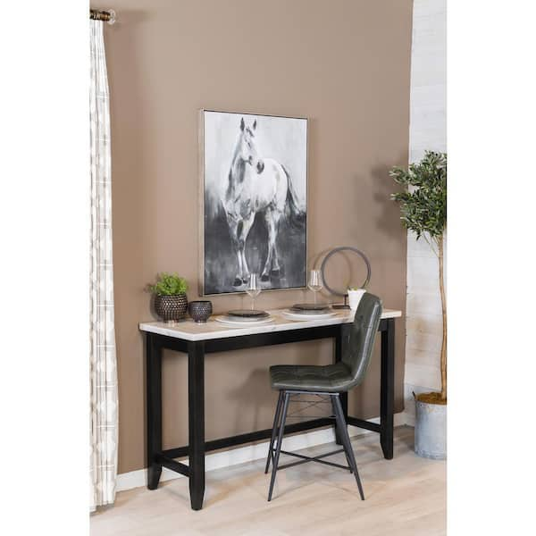 Coaster Home Furnishings Toby Espresso and White Marble Top 60 in