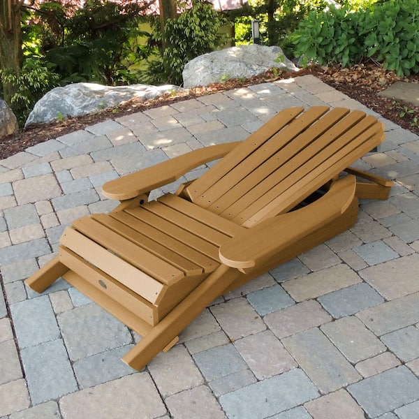 Toffee Highwood Folding Adirondack Ottoman Garden Bench Toffee Highwood Folding Adirondack Ottoman Garden Bench