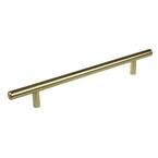 7 in. Center-to-Center Satin Gold Solid Handle Bar Cabinet Drawer Pulls (10-Pack)
