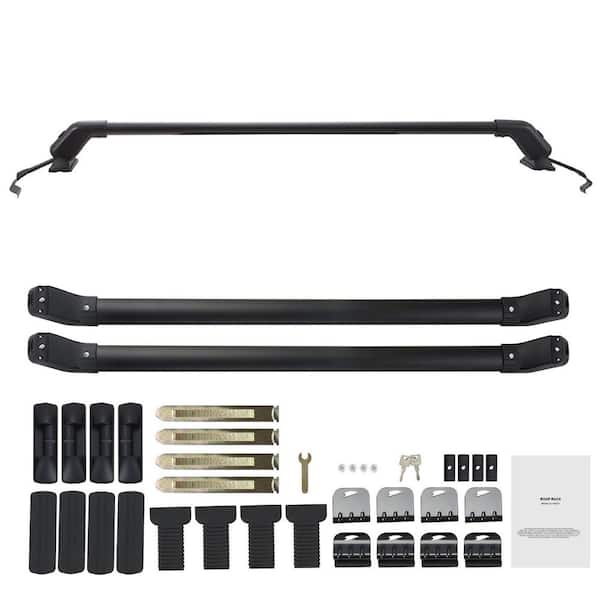 SKYSHALO Universal Roof Rack Cross Bars, 41.3 in. Aluminum Roof Rack Crossbars, Fit Roof, 155 lbs. Adjustable Bare Roof Crossbars
