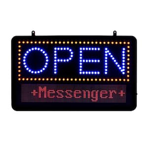 22 in. x 13 in. LED Programmable Message Board Open Sign