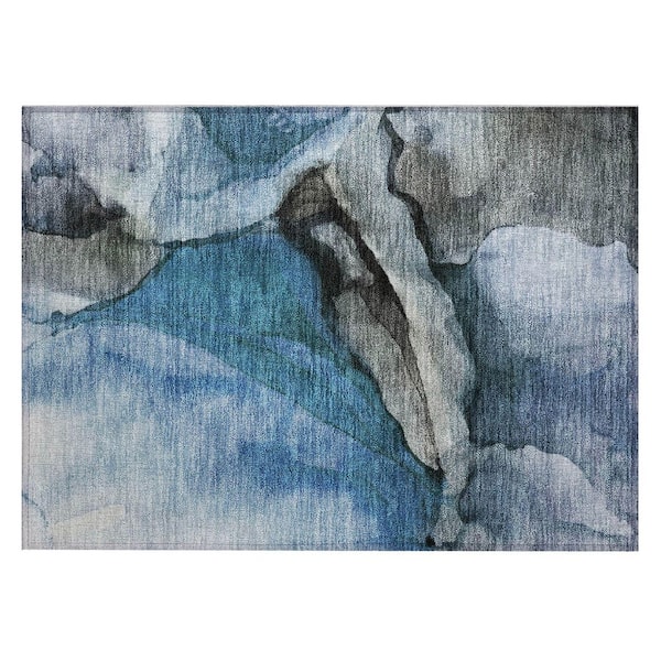 Chantille Machine Washable Indoor/Outdoor Abstract ACN1937 Blue 2 ft. x 3 ft. Accent Rug