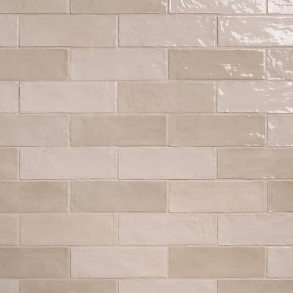 Ivy Hill Tile Kingston Sand 2.55 in. x 7.87 in. Glazed Ceramic Wall ...