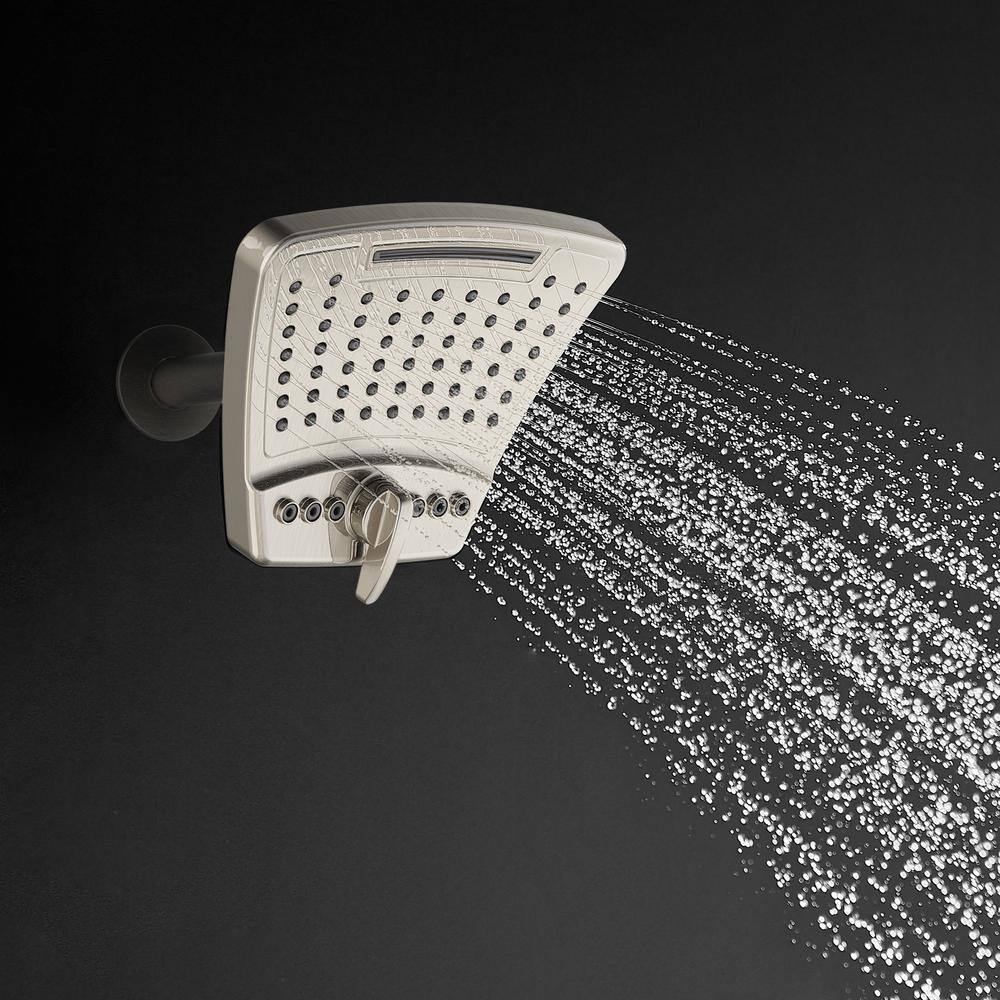 Brushed Nickel Multi-Function Wall Mounted Showerhead