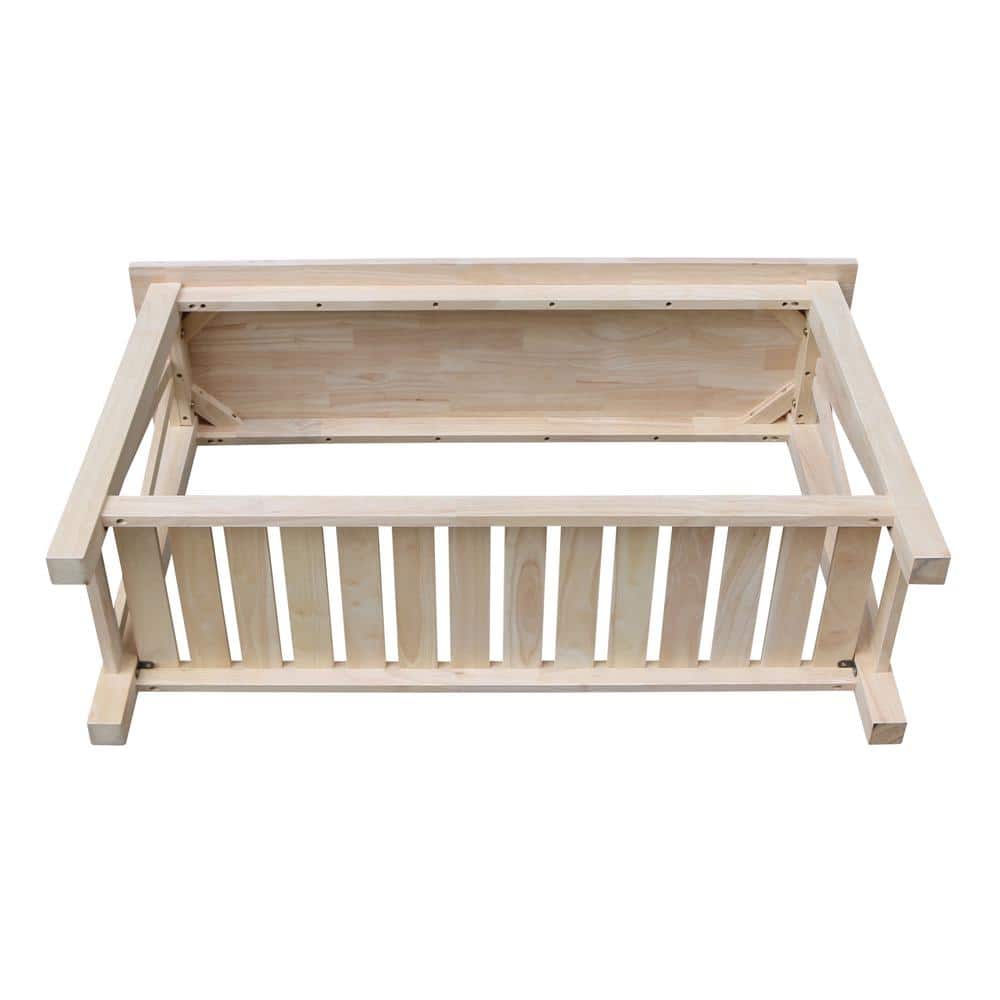 Eco-Friendly Parawood Surrey Console Table with Storage - Unfinished