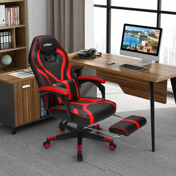 Racing Reclining Office Computer Gaming Desk Chair w Ergonomic Support & Massage 