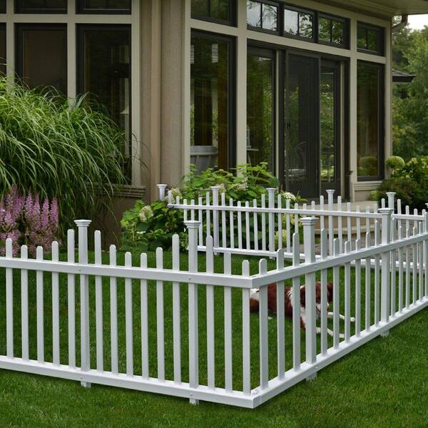 Zippity Outdoor Products 2 5 Ft X 4 7 Ft Madison No Dig Vinyl Garden Picket Fence Panel Kit 2 Pack Zp19001 The Home Depot Zippity Outdoor Products 2 5 Ft X 4 7 Ft Madison No Dig Vinyl Garden Picket Fence Panel Kit 2 Pack Zp19001 The Home Depot