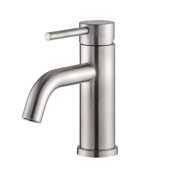 Miscool Coco Single-Handle Single-Hole Bathroom Faucet in Brushed Nickel