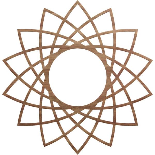 Ekena Millwork 0.25 in. x 34 in. x 34 in. Wood Medallion Moulding