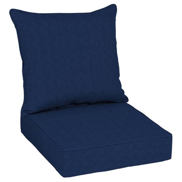 Sunbrella Textured Green Indoor Outdoor Deep Seat Pillow Chair Cushion Set 